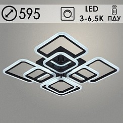 фото Люстра LI08822/4+4B PR BK черный 168W LED 3000-6500K d595 ПДУ(ИК) диммер, HN22