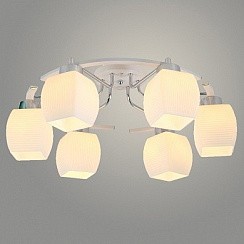 фото Люстра 07030/6 WH+CH белый/хром 6x40W E27 d600 h230, GNV23