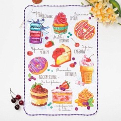 фото Полотенце "Сладости" 40х60 см, микрофибра, Доляна