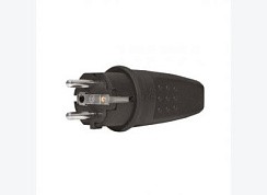 Фото Вилка прямая c/з каучук 16А 250В IP44 UNIVersal 6247828
