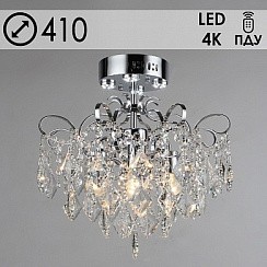 фото Люстра E1908/4+4 CR хром 4x40W E27+4x3W LED d410 h400 ПДУ, QH21
