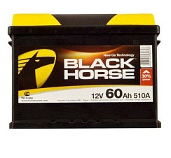 Фото АКБ 60а/ч о/п 540А низкий Black Horse (L=242; b=175; h=175)