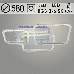 фото Люстра LK3603/3A WT белый101W+10W LED 3000-6500K RGB d580 ПДУ диммер,mobile HN22