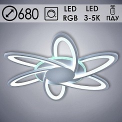 фото Люстра MX10014/6C WH белый LED 144W+8W 3000+5000K RGB ПДУ диммер d680,mobile HN20