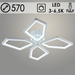 фото Люстра LI08463/4 PR WT белый 96W LED 3000-6500K d570 ПДУ(ИК) диммер, HN22