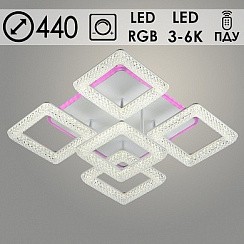 фото Люстра 3661/4+1C WH белый 80W+26W LED RGB 3000-6000K ПДУ диммер d440 h160, SSH23