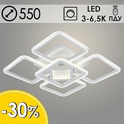 фото Люстра LI8436D/4+1 WT белый 74W LED 3000-6500K d550 ПДУ диммер,mobile HN22