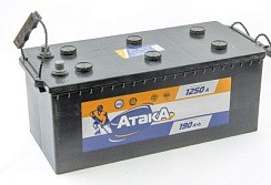 Фото АКБ 190а/ч п/п1250A АТАКА 6CT болт (L=513; b=223; h=223)