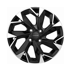 Фото Диск 14 5,5J*14 4/100/54,1+46 Khomen Wheels KHW1402 (Alsvin/Getz/i20) Black-FP